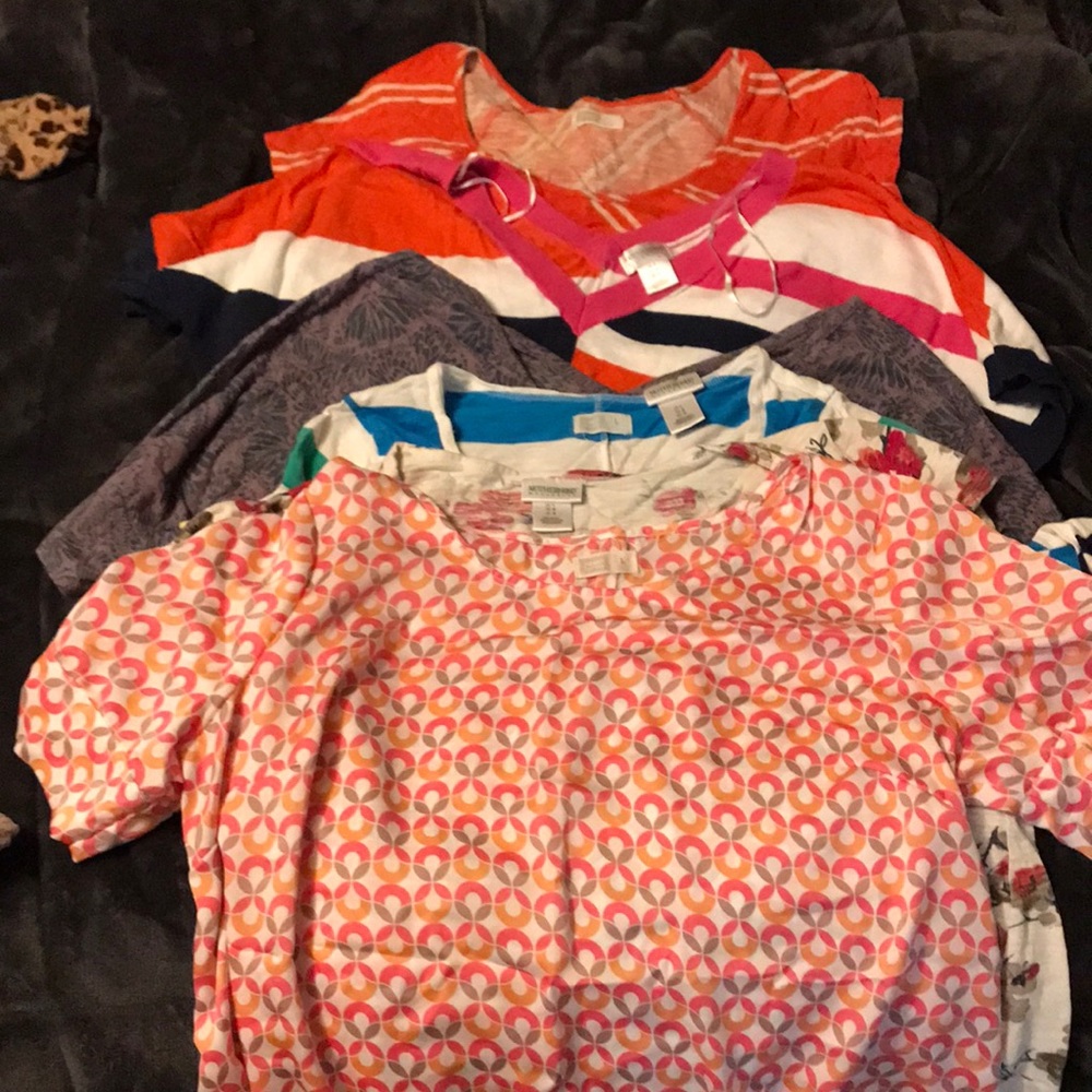6 large maternity tops